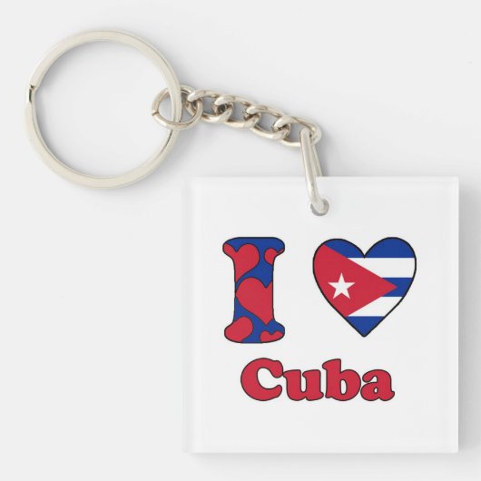 Porte-clés I love Cuba (Devant)