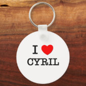 Porte-clés I Love Cyril (Recto)