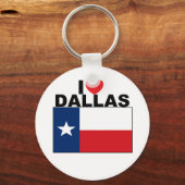 Porte-clés I Love Dallas, TX (Recto)