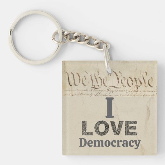 Porte-clés I Love Democracy Keychain (Devant)