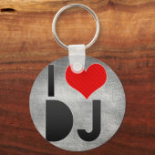 Porte-clés I Love DJ (Recto)