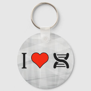 Porte-clés I Love Dna