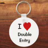 Porte-clés I Love Double Entry Comptable Porte - clé (Recto)