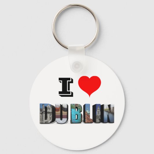 Porte-clés I Love Dublin Irlande 3D Travel Photo (Recto)