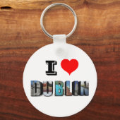 Porte-clés I Love Dublin Irlande 3D Travel Photo (Recto)