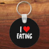 Porte-clés I Love Eating Food - Heart -  (Recto)