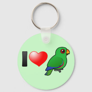 Porte-clés I Love Eclectus Parrots (mâle)