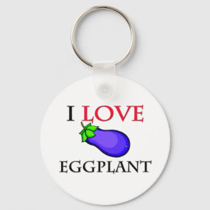 Porte-clés I Love Eggplant