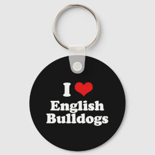 Porte-clés I Love English Bulldogs