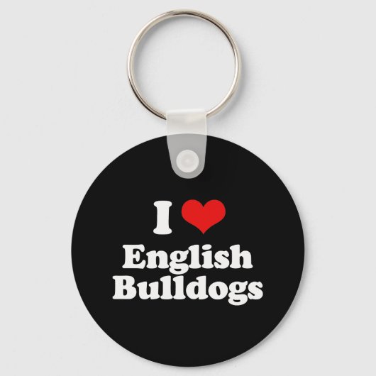 Porte-clés I Love English Bulldogs (Recto)