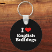 Porte-clés I Love English Bulldogs (Recto)