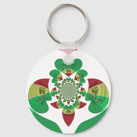 Porte-clés I Love Ethiopia Kaleidoscope - Heartfeel Rasta Art (Recto)
