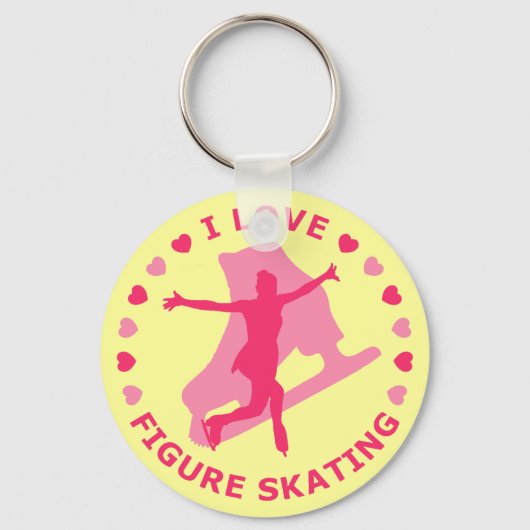 Porte-clés I Love Figure Patinage (Recto)