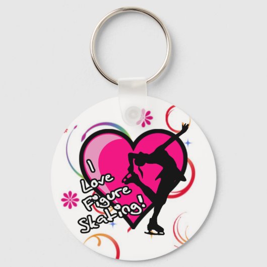 Porte-clés I Love Figure Patinage Porte - clés (Recto)
