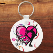Porte-clés I Love Figure Patinage Porte - clés (Recto)