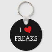 Porte-clés I Love Freaks (Recto)