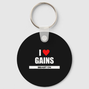 Porte-clés I Love Gains Bodybuilding Gainz Gym Fitness Traini