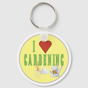 Porte-clés I Love Gardening Texte illustré