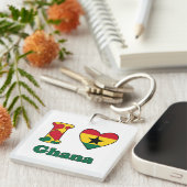 Porte-clés I love Ghana (Devant Droit)