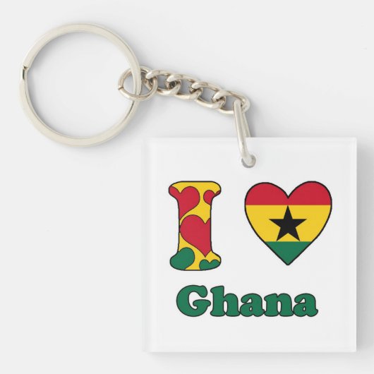 Porte-clés I love Ghana (Devant)