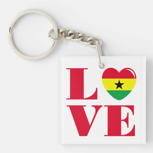 Porte-clés I love Ghana (Devant)