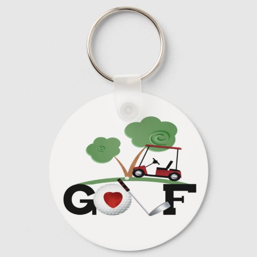 Porte-clés I Love Golf (Recto)
