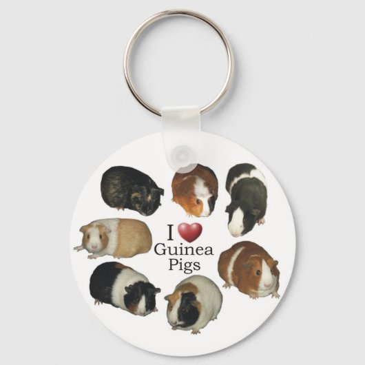 Porte-clés I Love Guinea Pigs - Porte - clé (Recto)