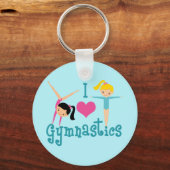 Porte-clés I Love Gymnastique mignonne Gymnaste (Recto)