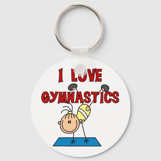 Porte-clés I Love Gymnastique Tshirts et cadeaux (Recto)