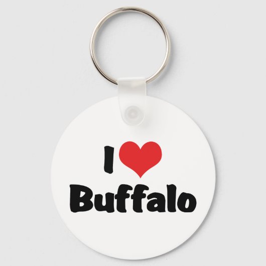 Porte-clés I Love Heart Buffalo (Recto)