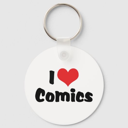 Porte-clés I Love Heart Comics - Comic Book Lover (Recto)
