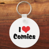 Porte-clés I Love Heart Comics - Comic Book Lover (Recto)