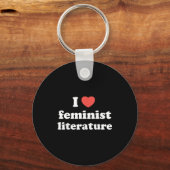 Porte-clés I Love Heart Feminist Literature (Recto)