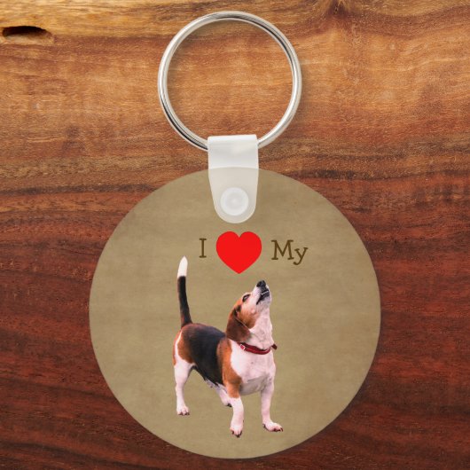 Porte-clés I Love Heart My Beagle Dog (Recto)