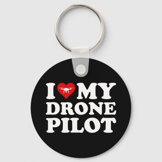 Porte-clés I Love (Heart) My Drone Pilot (Recto)