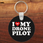 Porte-clés I Love (Heart) My Drone Pilot (Recto)