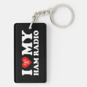 Porte-clés I Love (Heart) My Ham Radio (Dos)