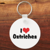 Porte-clés I Love Heart Ostriches - Ostrich Lover (Recto)