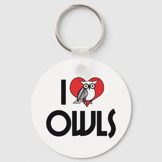 Porte-clés I Love Heart Owts - Owl Lover (Recto)