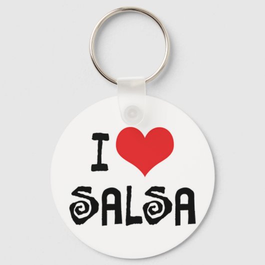 Porte-clés I Love Heart Salsa (Recto)