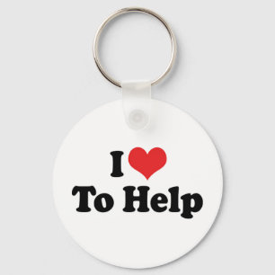 Porte-clés I Love Heart To Help - Charity Work Helper
