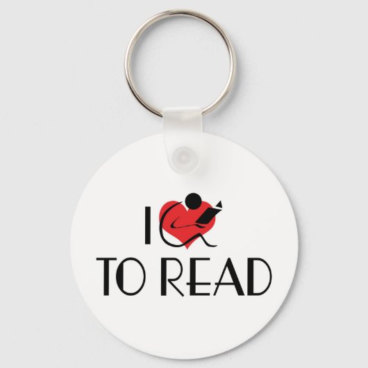 Porte-clés I Love Heart To Read - Book Lover (Recto)