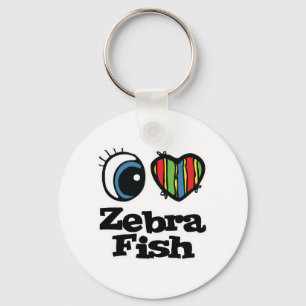 Porte-clés I Love (Heart) Zebrafish
