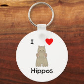 Porte-clés I Love Hippos (3) (Recto)