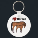 Porte-clés I Love Horses Keyring<br><div class="desc">Si vous aimez les chevaux ou connaissez un amoureux des animaux de compagnie qui le fait,  c'est un grand cadeau pour les amateurs de chevaux. Ce graphique montre un cheval et son colt et les mots que j'aime les chevaux.</div>