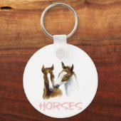 Porte-clés I Love Horses Portrait (Recto)