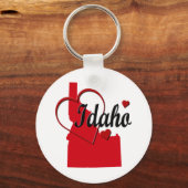 Porte-clés I Love Idaho Hearts Map (Recto)