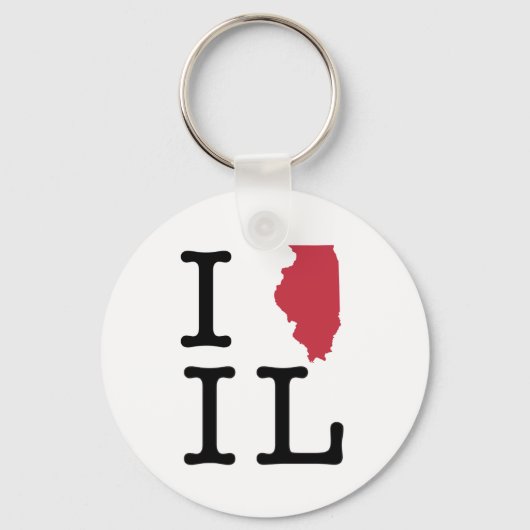 Porte-clés I Love Illinois (Recto)