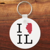Porte-clés I Love Illinois (Recto)