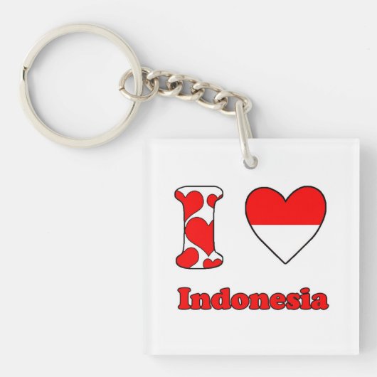 Porte-clés I love Indonesia (Devant)